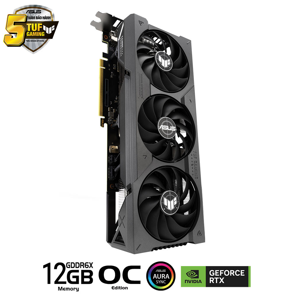 VGA ASUS TUF GAMING RTX 4070Ti 12G OC Edition (12GB GDDR6X,192 bit, HDMI +DP,1 x 16-pin) - Ảnh 3