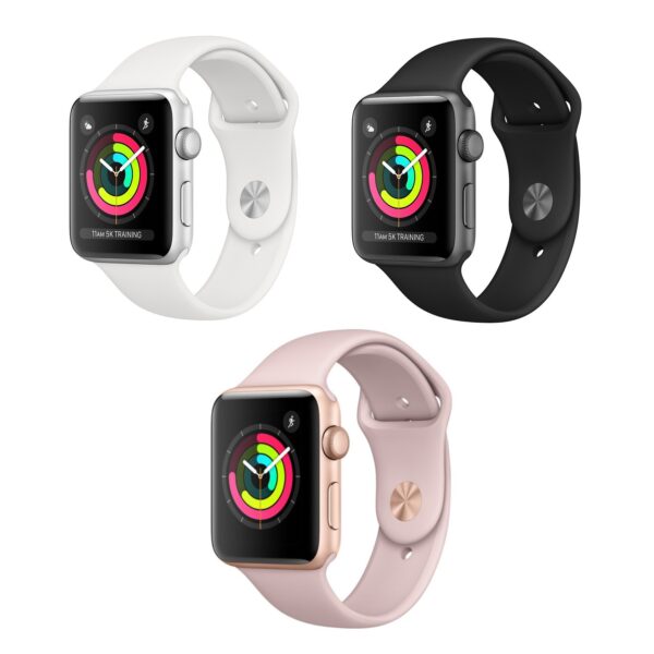 Apple Watch S3 GPS 42mm viền nhôm dây cao su đen