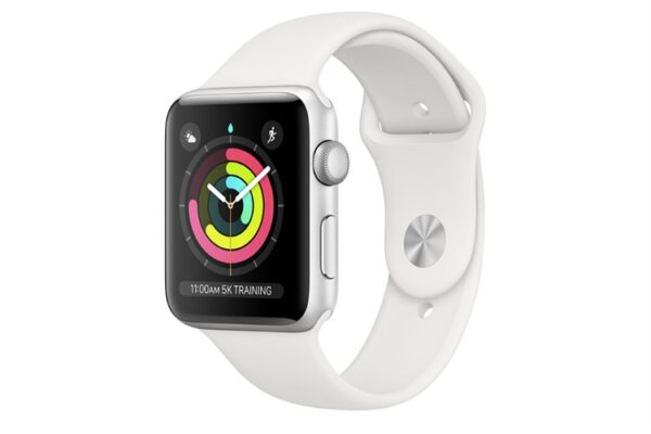 Apple Watch S3 GPS 42mm viền nhôm dây cao su đen - Ảnh 2