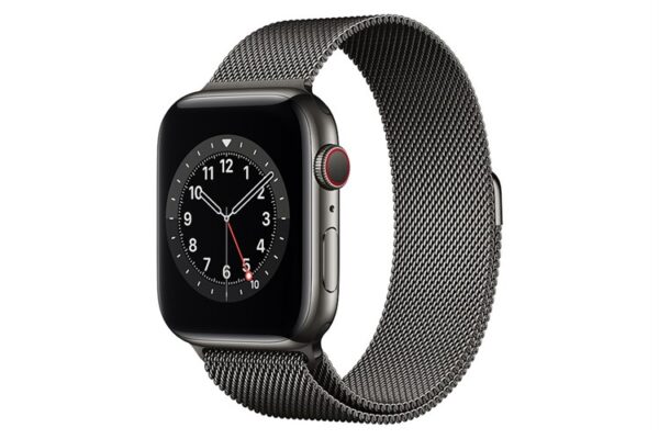 Apple Watch S6 LTE 40mm viền thép dây thép vàng - Ảnh 2