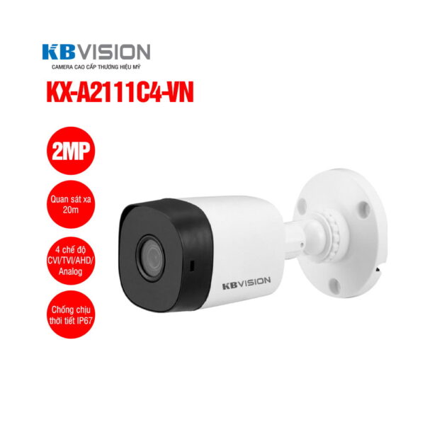 Camera thân HD Analog 2MP KBVISION KX-A2111C4-VN