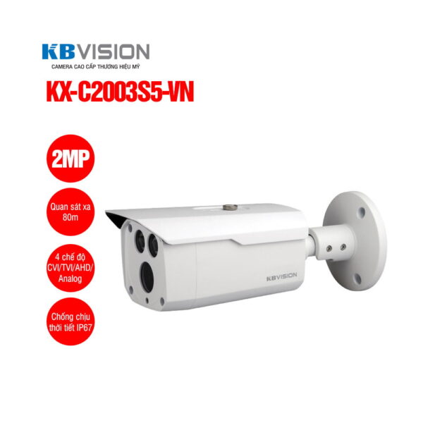 Camera thân HD Analog 2MP KBVISION KX-C2003S5-VN