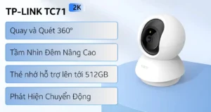 Camera Wifi quay quét 3MP TP-Link Tapo TC71 - Ảnh 3