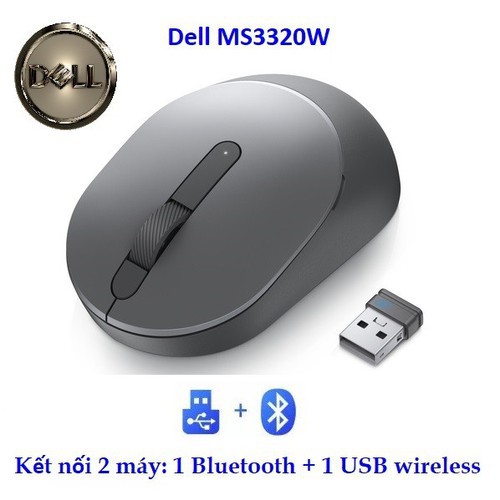 Chuột không dây Dell Mobile Wireless Mouse MS3320W - Black / Titan Gray