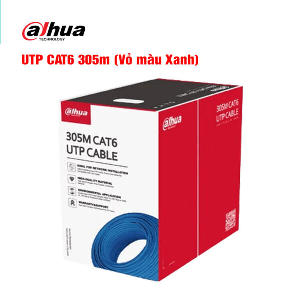 Cáp mạng UTP CAT6 305m DAHUA DH-PFM920I-6UN1-C (Vỏ màu Xanh)