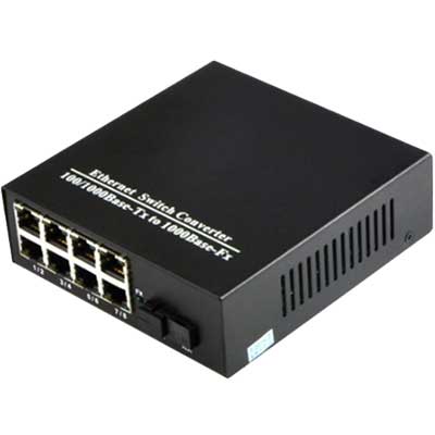 Bộ chuyển đổi quang HDtec 8 cổng RJ45 Lan 1G