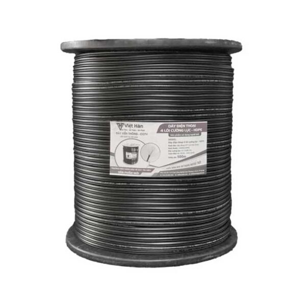 Dây cáp điện thoại Việt Hàn CAT3 + Cường lực 25AWG HDPE