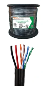 Dây cáp điện thoại Việt Hàn CAT3 26AWG màu trắng - Ảnh 3