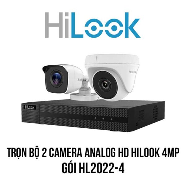 Lắp đặt trọn bộ 2 camera Analog HD HILOOK 4MP