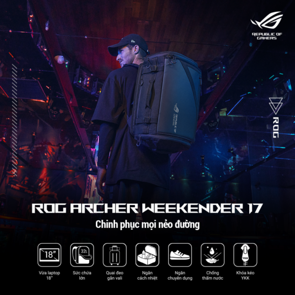 BP2703 ROG ARCHER WEEKENDER/17/BK/2 IN 1