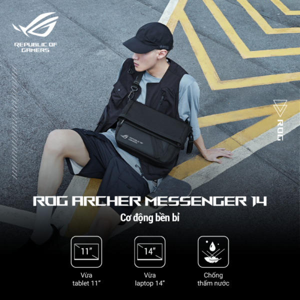 BC2000 ROG ARCHER MESSENGER/BK/8 IN 1