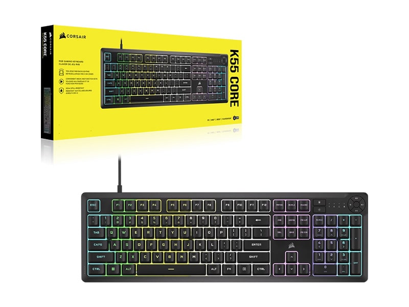 Bàn phím Corsair K55 CORE RGB CH-9226C65-NA - Ảnh 2