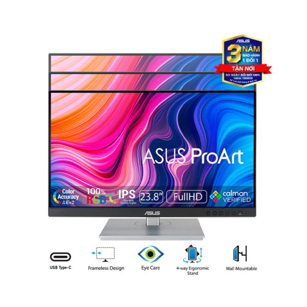 Màn hình Asus ProArt PA247CV (23.8inch/FHD/IPS/75Hz/5ms/USB TypeC/Đen)