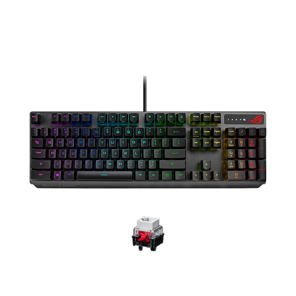 Bàn phím ASUS ROG STRIX SCOPE RX USB/RGB/RD SW/ĐEN 90MP0240-BKUA00