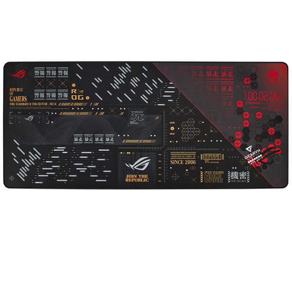 Lót chuột Asus ROG Scabbard II EVA Edition-Đen đỏ-90MP02R0-BPUA00