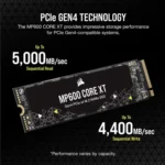 Ổ cứng vi tính gắn trong Corsair SSD MP600 CORE XT 1TB NVMe PCIe Gen 4×4 – HÀNG CHÍNH HÃNG - Ảnh 2