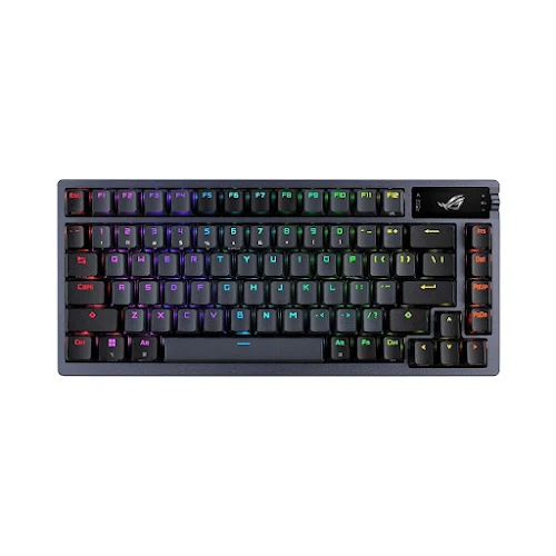 Bàn phím Gaming không dây ASUS ROG AZOTH NX WL/BT/USB/Red Switch/OLED-SCR/ĐEN(90MP0316-BKUA01)