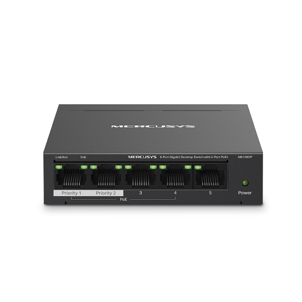 MS105GP - Switch Để Bàn 5 Cổng Gigabit với 4 Cổng PoE+