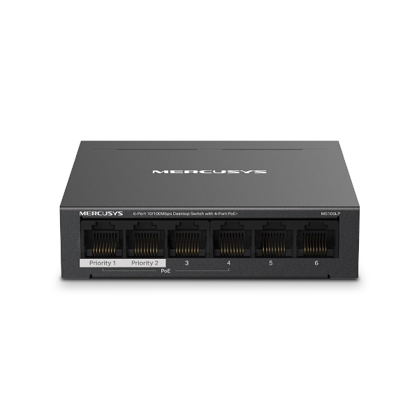 MS106LP - Switch 6 cổng 10/100Mbps với 4 cổng PoE+