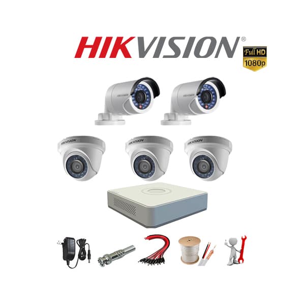 Bộ 5 Mắt Camera HIKVISION 2.0mp