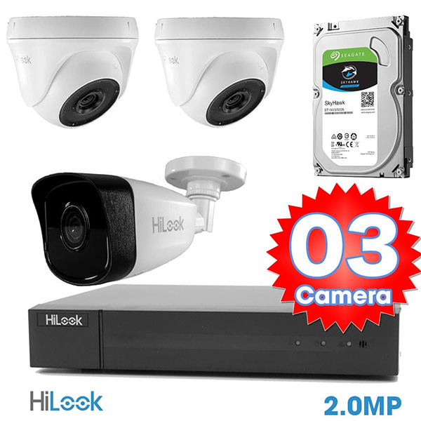 Bộ 3 Mắt Camera HILOOK 2.0mp