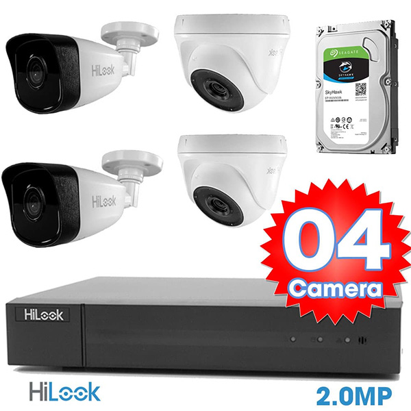 Bộ 4 Mắt Camera HILOOK 2.0mp