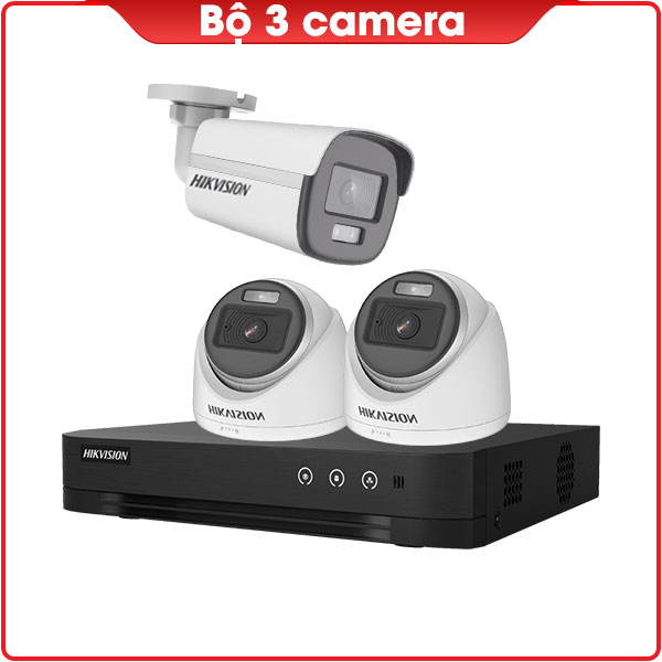 Bộ 3 Mắt Camera HIKVISION 2.0mp - Thu Tiếng