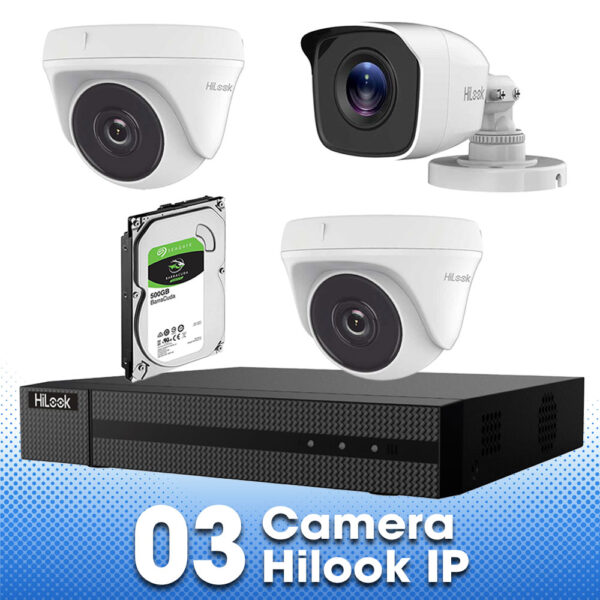 Bộ 3 Mắt Camera IP HILOOK 2.0mp