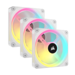 Quạt máy tính Corsair iCUE LINK QX120 RGB WHITE, Magnetic Dome RGB Fan, Starter Kit