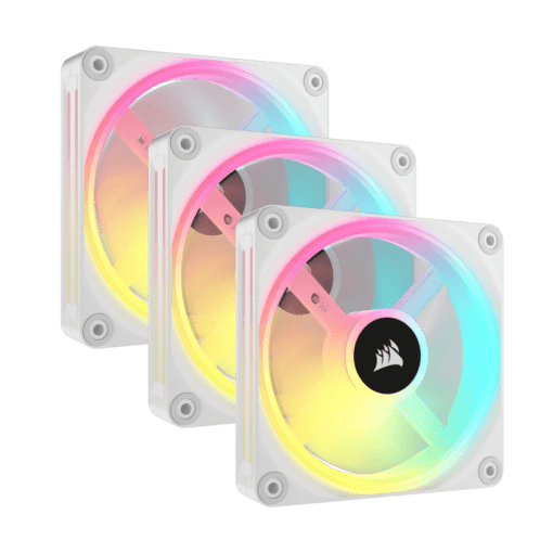 Quạt máy tính Corsair iCUE LINK QX120 RGB WHITE, Magnetic Dome RGB Fan, Starter Kit