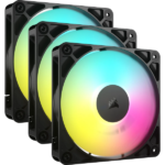 Bộ 3 quạt máy tính Corsair RS120 ARGB Black/White NEW