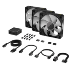 Bộ 3 quạt máy tính Corsair iCUE LINK RX120 RGB - NEW Black/White - Ảnh 3