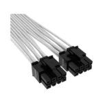 Dây cáp nguồn Corsair Premium Individually Sleeved 12+4pin PCIe Gen 5 12VHPWR 600W cable, Type 4, Black/White - Ảnh 6