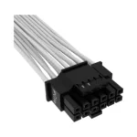 Dây cáp nguồn Corsair Premium Individually Sleeved 12+4pin PCIe Gen 5 12VHPWR 600W cable, Type 4, Black/White - Ảnh 7