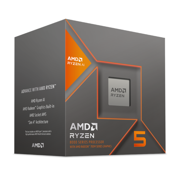 CPU AMD Ryzen 5 8400F (AMD AM5 - 6 Core - 12 Thread - Base 4.2Ghz - Turbo 4.7Ghz - Cache 22MB - No iGPU)