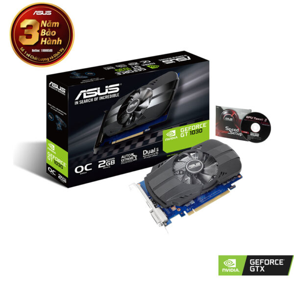 Card màn hình ASUS Phoenix GeForce GT 1030 OC 2GB (PH-GT1030-O2G)