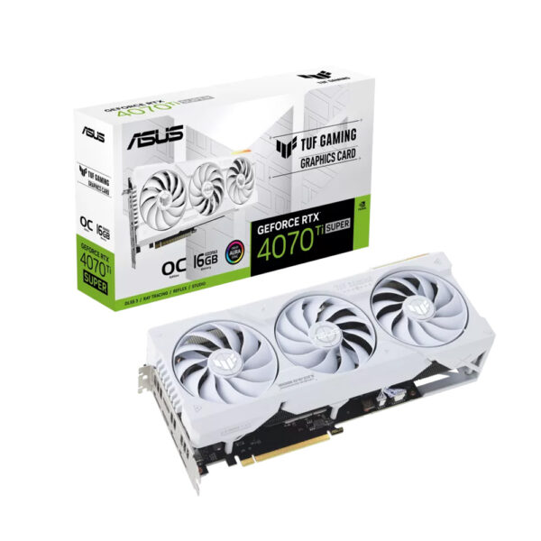 Card màn hình ASUS TUF Gaming GeForce RTX 4070 Ti SUPER 16GB GDDR6X White OC Edition (TUF-RTX4070TIS-O16G-WHITE-GAMING)