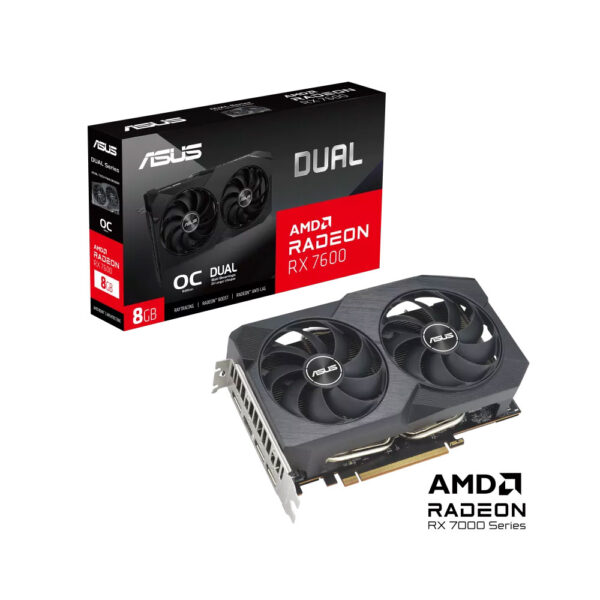 Card màn hình ASUS Dual Radeon RX 7600 V2 OC Edition 8GB GDDR6 (DUAL-RX7600-O8G-V2)
