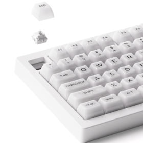 Bàn phím cơ AKKO 5075B Plus Transparent ASA White/Piano Pro (Hotswap/RGB/Multi-modes) - Ảnh 4