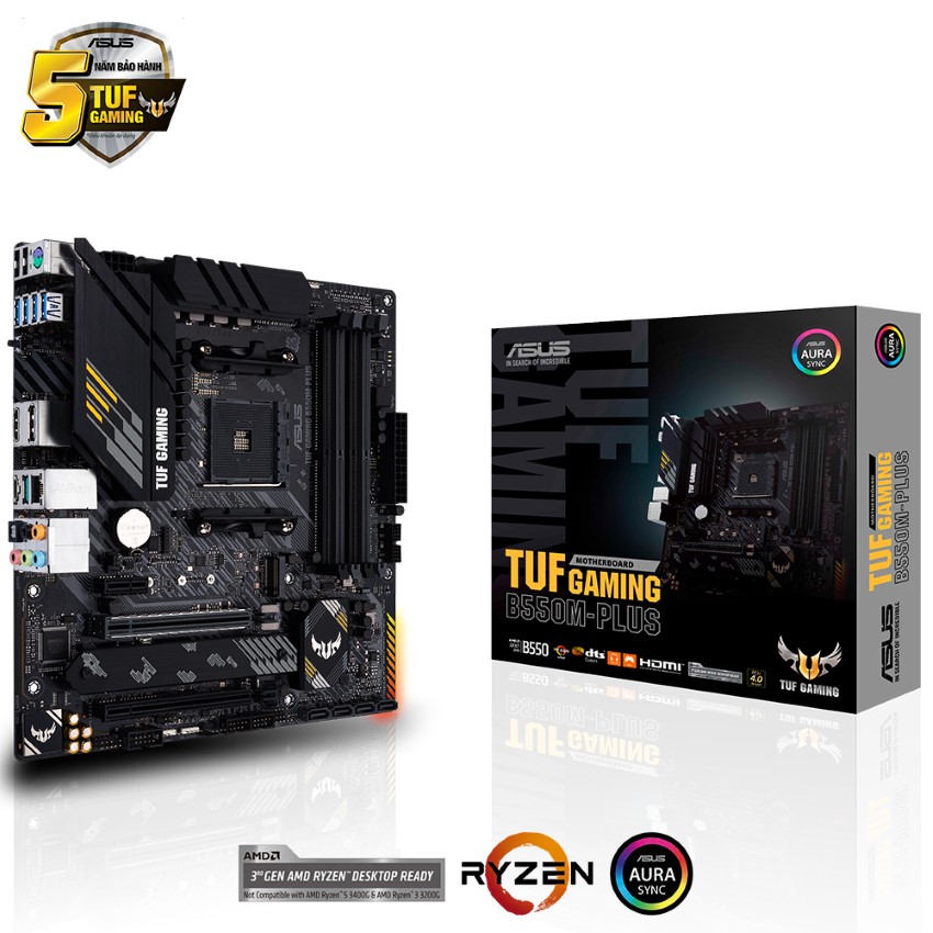 53325_tuf_gaming_b550m_plus_01 Mainboard ASUS TUF GAMING B550M-PLUS (AMD B550, Socket AM4, m-ATX, 4 khe RAM DRR4) - Ảnh 1