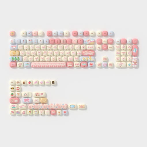 AKKO Keycap set – Piggy Party Cute (PBT Dye-subbed / MOG profile / 139 nút)