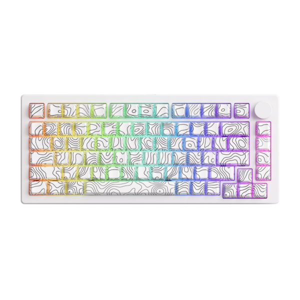 Bàn phím MonsGeek M1 V5-SP Contour White/Black (RGB/Aluminum/Akko V3 Piano Pro)