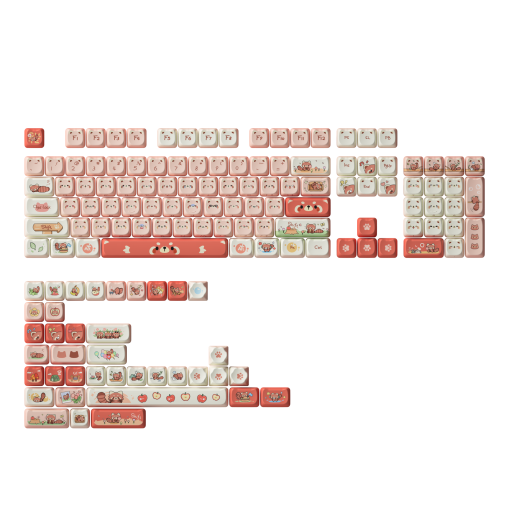 AKKO Keycap set – Raccoon MAO (PBT Dye-subbed / MAO profile / 142 nút)