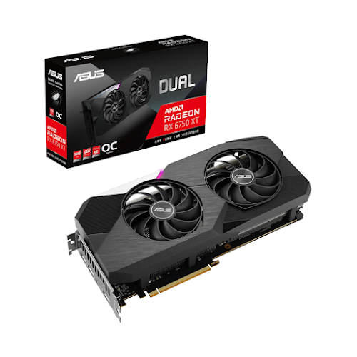 Card màn hình Asus Dual RX 6750 XT OC 12GB GDDR6 (DUAL-RX6750XT-O12G) + So sánh